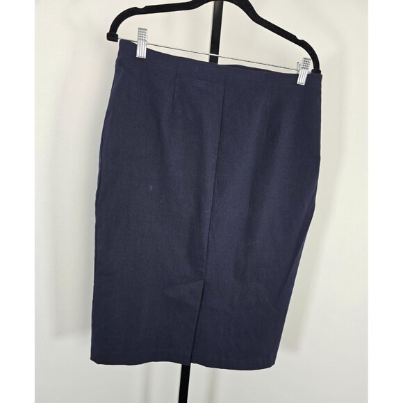Sag Harbor Navy Blue Pull On Stretch Skirt - SZ Medium - Picture 2 of 6